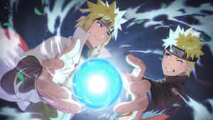 Narutoand Minato Rasengan Training Wallpaper