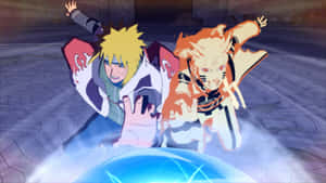 Narutoand Minato Teamwork Wallpaper