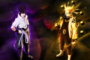 Narutoand Sasuke Power Stance Wallpaper