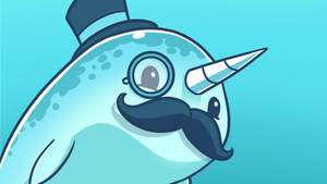 Narwhal Wearing Monocle Wallpaper