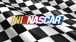 Nascar Logo With Checkered Flag Wallpaper