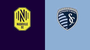 Nashville Sc And Sporting Kansas City Logos Wallpaper