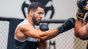 Nassourdine Imavov During Punching Training Wallpaper