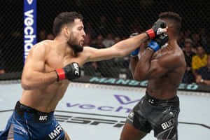 Nassourdine Imavov Punching Joaquin Buckley Wallpaper