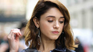 Natalia Dyer Candid Close-up Wallpaper