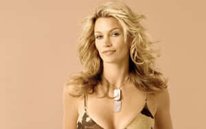 Natasha Henstridge Posing In An Elegant Dress Wallpaper