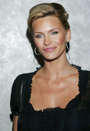 Natasha Henstridge Stunning In A Black Dress Wallpaper