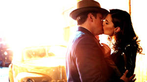 Nathan Fillion Cowboy Hat Kiss Wallpaper