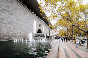 National Galleryof Victoria Welcome Sign Wallpaper