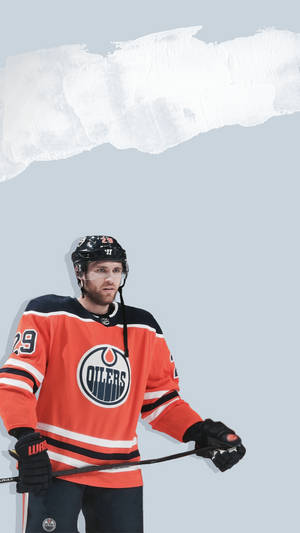 National Hockey League Leon Draisaitl Painted Art Wallpaper