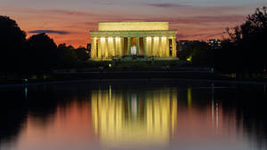 National Mall Lincoln Memorial Aesthetic Wallpaper