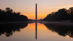 National Mall Washington Monument Sunset Wallpaper