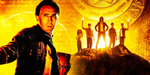 National Treasure Movie Characters In Action Wallpaper