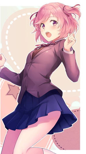 Natsuki Doki Doki Literature Club Phone Wallpaper