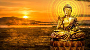 Nature And Buddha God Laptop Wallpaper