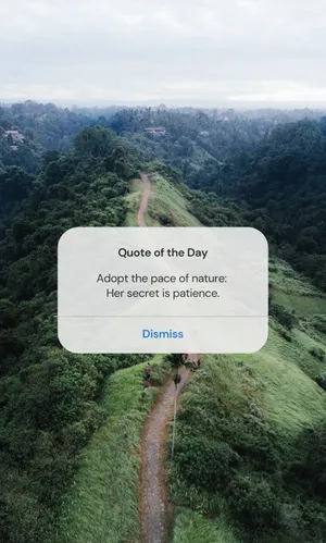 Nature Patience Quote Pathway Wallpaper