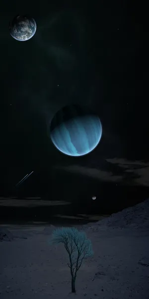 Nature’s Beauty In Deep Space Wallpaper