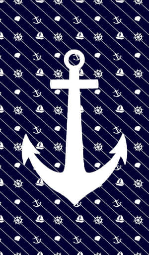 Nautical Anchor Pattern Background Wallpaper