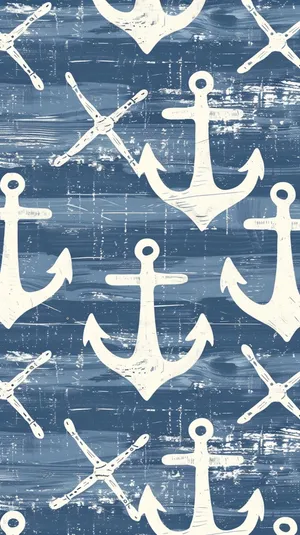 Nautical_ Anchors_ Pattern_ Navy_ White.jpg Wallpaper