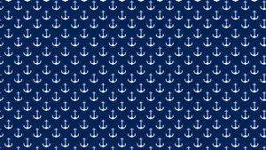 Nautical Anchors Pattern Preppy Blue Wallpaper