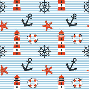 Nautical Pattern Design Wallpaper