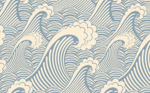 Nautical Wave Pattern Background Wallpaper