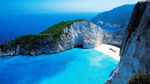 Navagio Beach In Greece Wallpaper