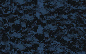 Navy Blue Camouflage Pattern Wallpaper