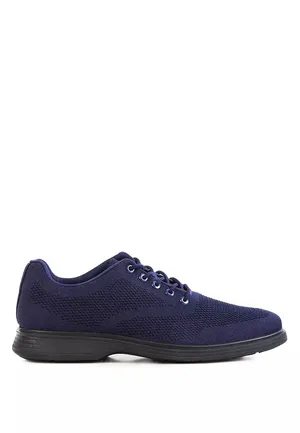 Navy Blue Casual Shoe Side View Wallpaper