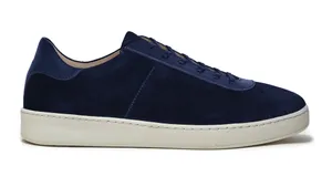 Navy Blue Casual Sneaker Side View Wallpaper
