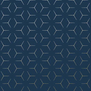 Navy Blue Hexagon Pattern Wallpaper