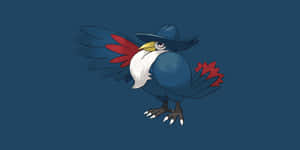 Navy Blue Honchkrow Wallpaper