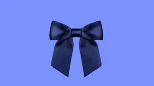 Navy Blue Preppy Bow Wallpaper