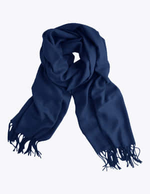 Navy Blue Scarf Against A Classic White Background Wallpaper
