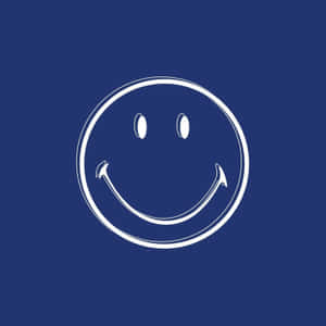 Navy Blue Smiley Face Wallpaper