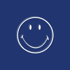 Navy Blue Smiley Face Wallpaper