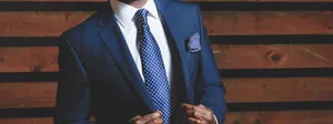Navy Blue Tie - A Classic Fashion Piece Wallpaper