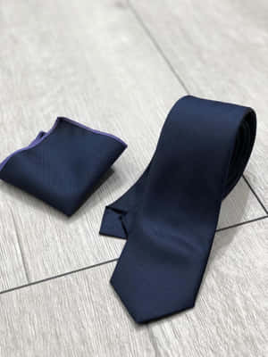 Navy Blue Tieand Pocket Square Wallpaper