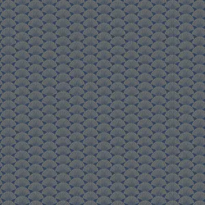 Navy Gold Art Deco Pattern Wallpaper