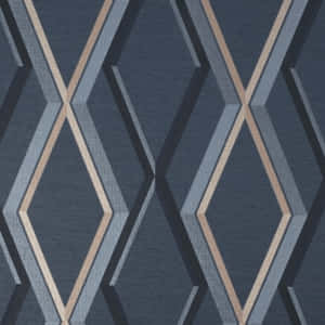 Navy Gold Geometric Pattern Wallpaper