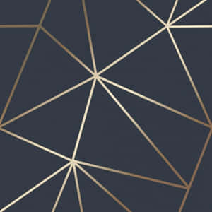 Navy Gold Geometric Pattern Wallpaper