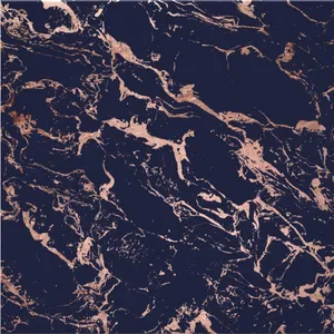 Navy Gold Marble Texture Wallpaper