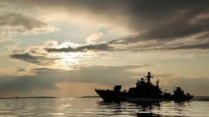 Navy Ship From A Punitive Country Wallpaper