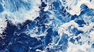 Navy White Marble Texture Wallpaper