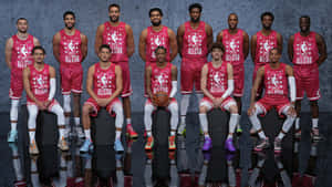 Nba All-star Action - Epic Dunk Wallpaper