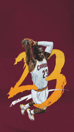 Nba Iphone Lebron James Cavaliers Number 23 Wallpaper