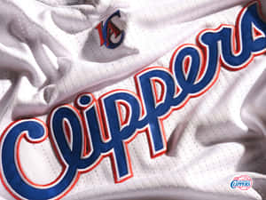 Nba La Clippers Jersey Embossed Insignia Photograph Wallpaper