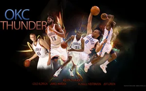 Nba League Oklahoma City Thunders Former Players Wallpaper
