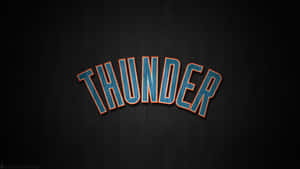 Nba League Oklahoma City Thunders Team Name Wallpaper