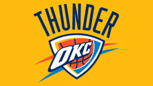 Nba League Team Okc Oklahoma City Thunders Logo Wallpaper